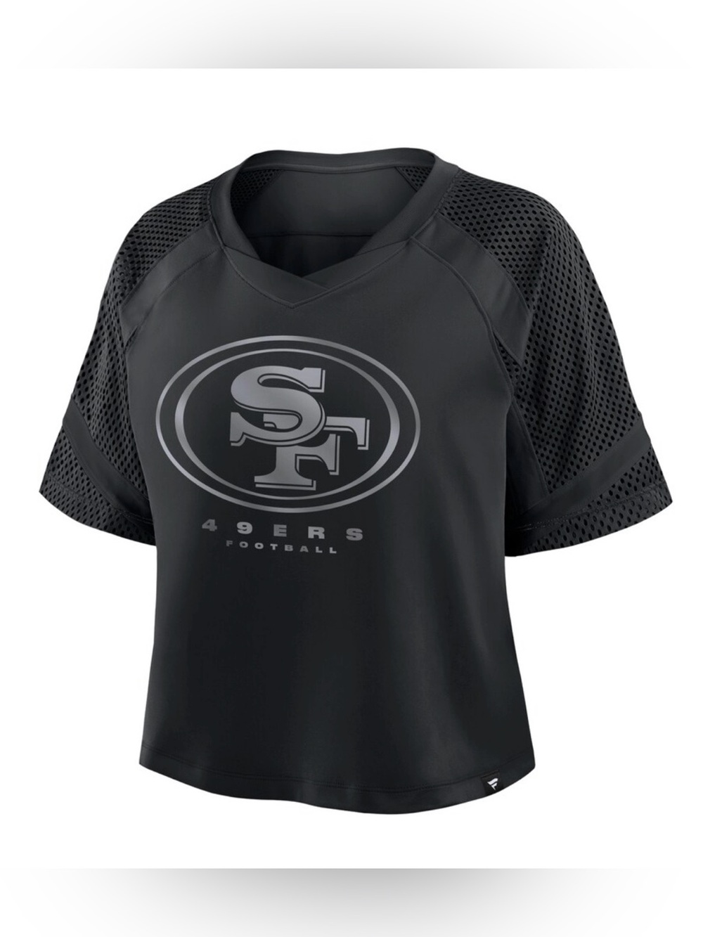 San Francisco 49ers Oversized Raglan V-Neck Blackout Fashion Jersey NWT